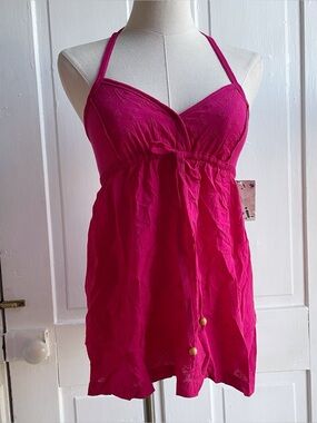 Vintage Y2K LEI 100% Cotton Baby Doll Eyelet Halter Top NWT